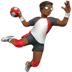 🤾🏾‍♂️ man playing handball: medium-dark skin tone display on Apple